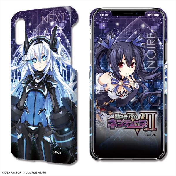 『新次元ゲイム ネプテューヌVII』 デザジャケット iPhone X/XSケース&保護シート デザイン02(ノワール)